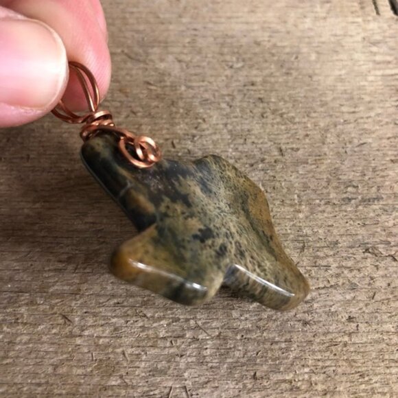 Petrified Wood Texas Necklace Pendant - Picture 4 of 4
